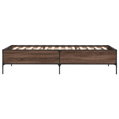 Bed Frame without Mattress Brown Oak 75x190 cm Small Single