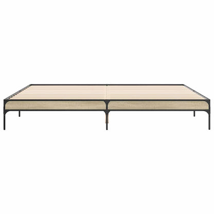 Bed Frame without Mattress Sonoma Oak 200x200 cm
