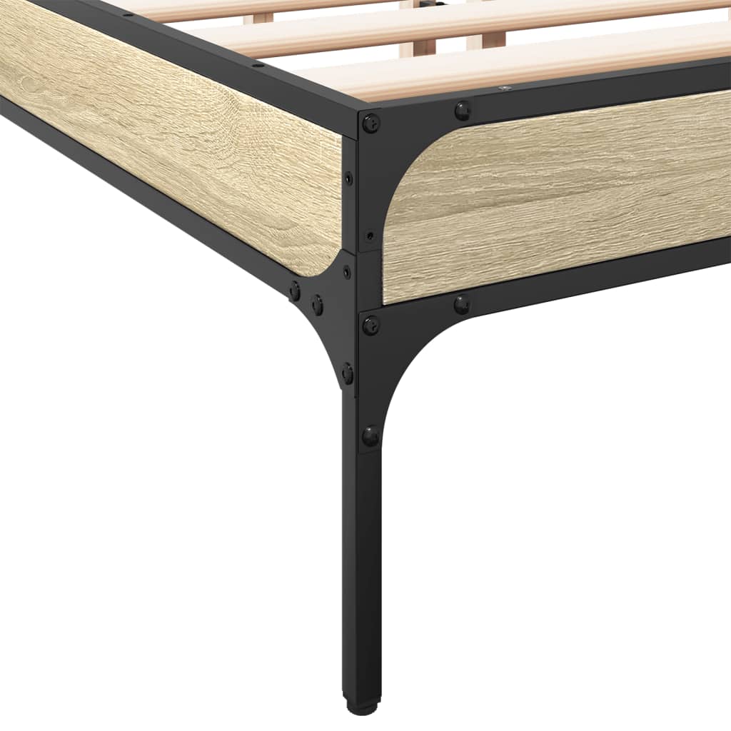 Bed Frame without Mattress Sonoma Oak 160x200 cm