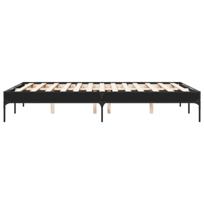 Bed Frame without Mattress Black 120x200 cm