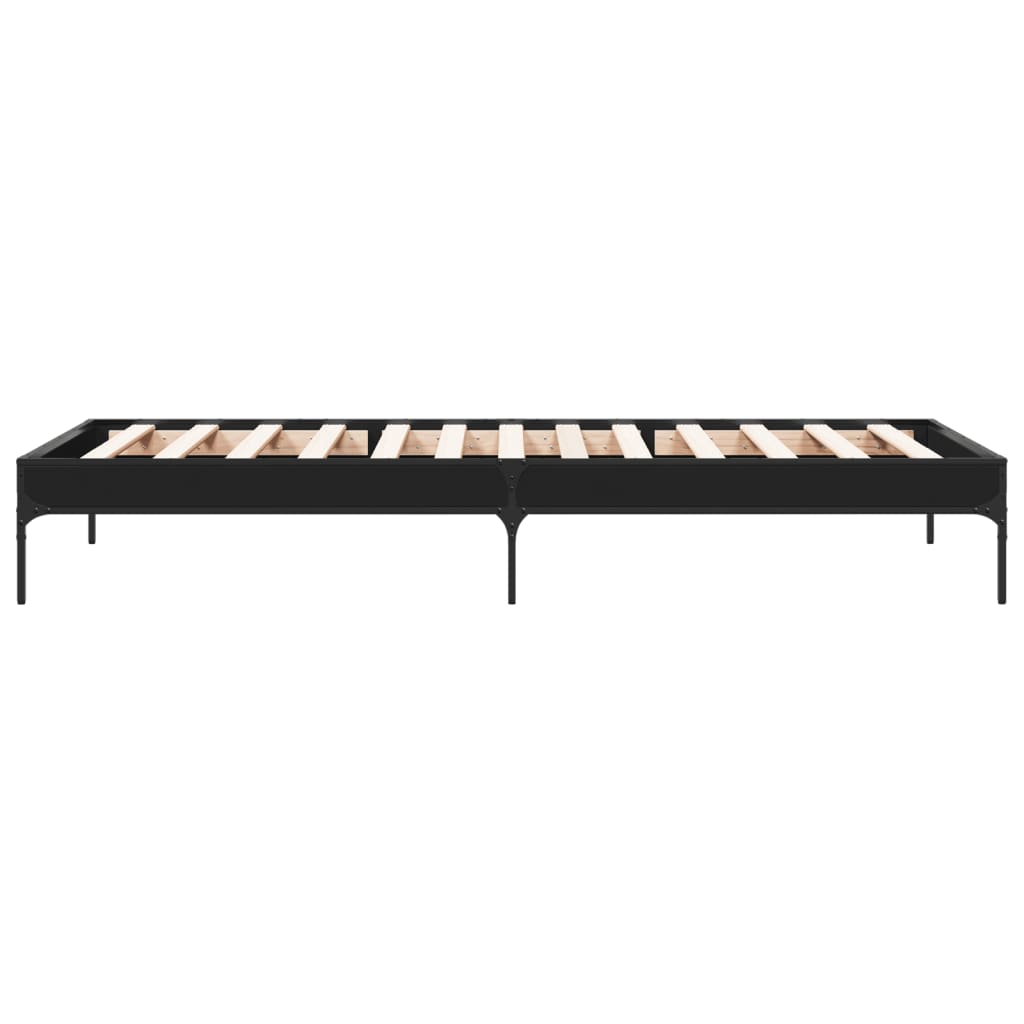 Bed Frame without Mattress Black 90x200 cm