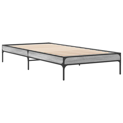 Bed Frame without Mattress Grey Sonoma 90x200 cm