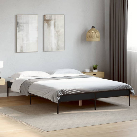 Bed Frame without Mattress Black 120x190 cm