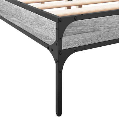 Bed Frame without Mattress Grey Sonoma 120x190 cm Small Double