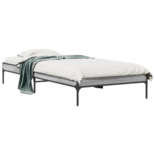 Bed Frame without Mattress Grey Sonoma 90x190 cm