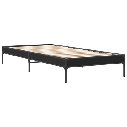 Bed Frame without Mattress Black 75x190 cm Small Single
