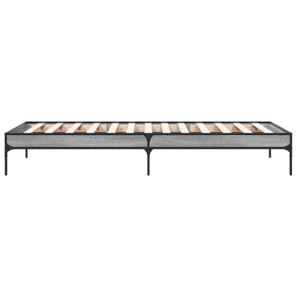 Bed Frame without Mattress Grey Sonoma 75x190 cm Small Single