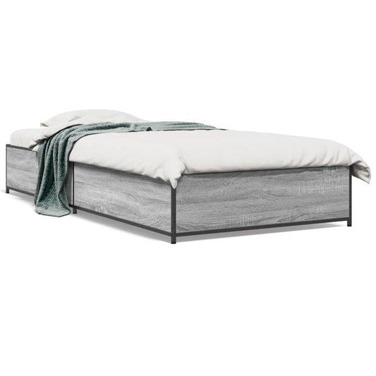 Bed Frame without Mattress Grey Sonoma 90x190 cm