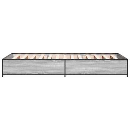 Bed Frame without Mattress Grey Sonoma 90x190 cm Single