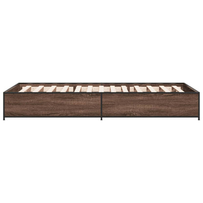 Bed Frame without Mattress Brown Oak 90x190 cm Single