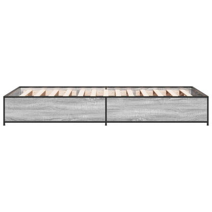 Bed Frame without Mattress Grey Sonoma 75x190 cm Small Single