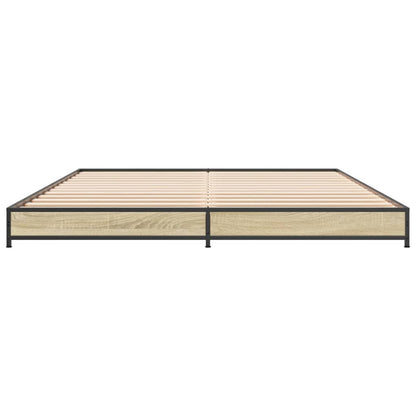 Bed Frame without Mattress Sonoma Oak 120x200 cm