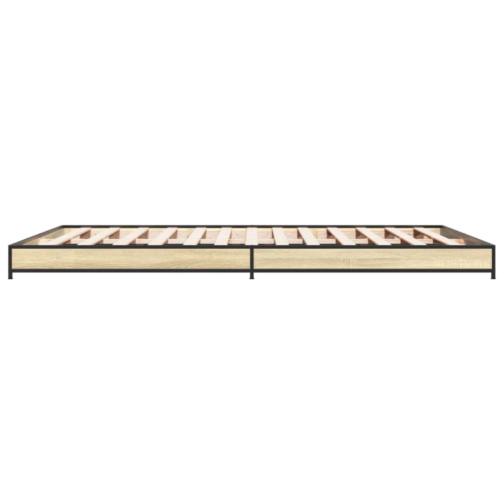 Bed Frame without Mattress Sonoma Oak 120x200 cm