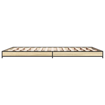 Bed Frame without Mattress Sonoma Oak 120x200 cm