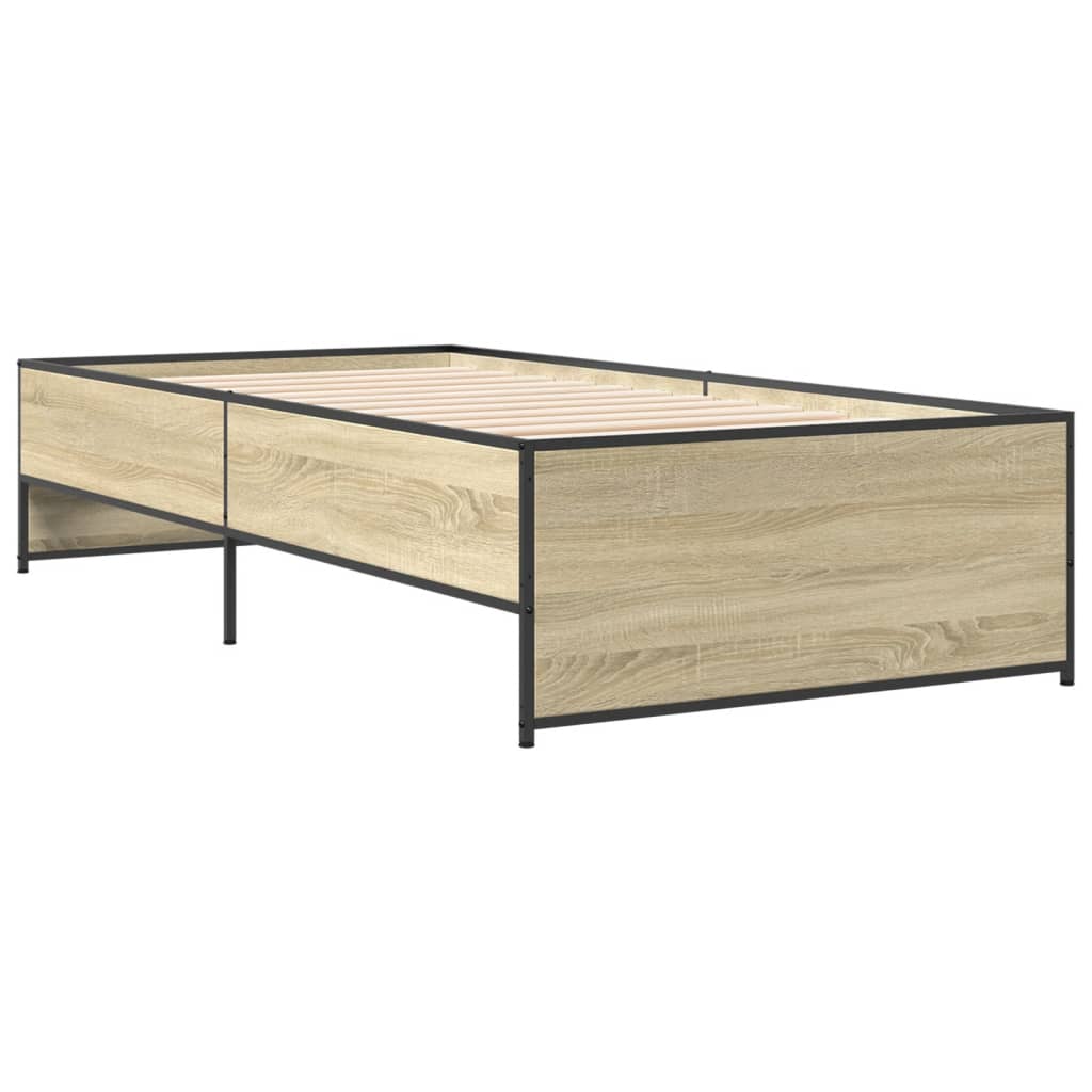Bed Frame without Mattress Sonoma Oak 90x200 cm