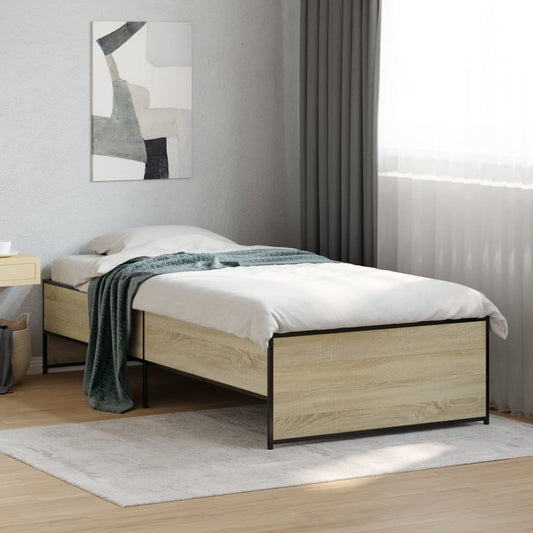 Bed Frame without Mattress Sonoma Oak 90x200 cm