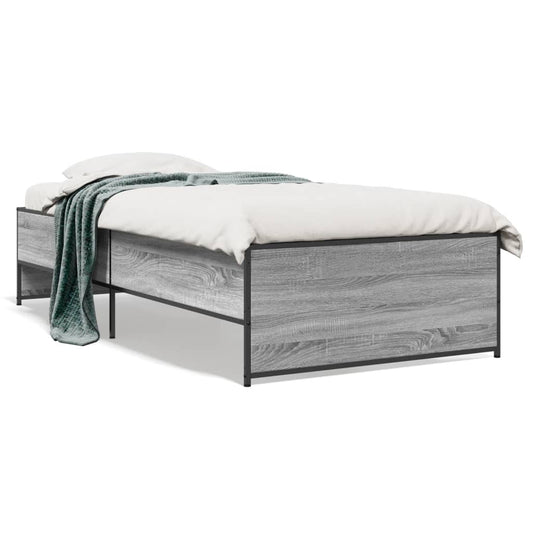 Bed Frame without Mattress Grey Sonoma 90x190 cm