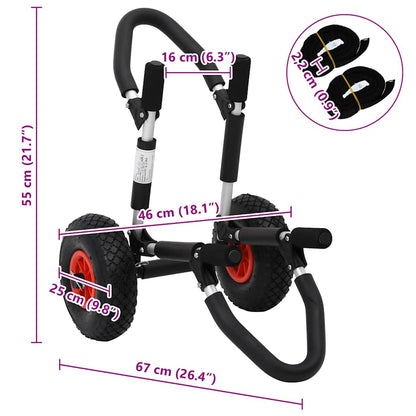 SUP Trolley for Surfboard Foldable 45 kg Aluminium