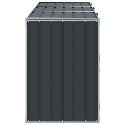 Wheelie Bin Storage for Triple Bins Anthracite 216x81x115 cm Steel