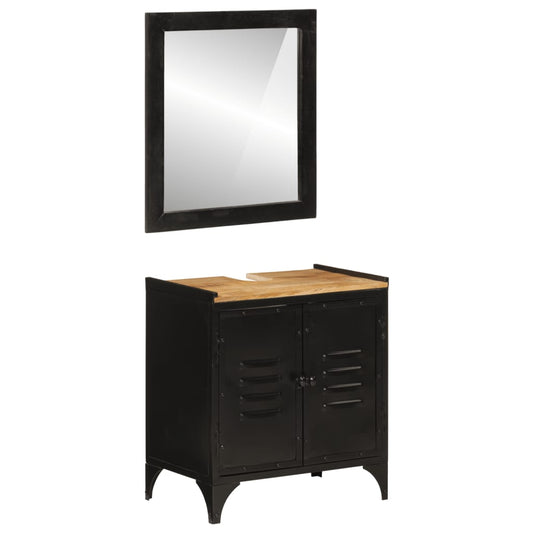 Bathroom Furniture Set | Natural wood, Black