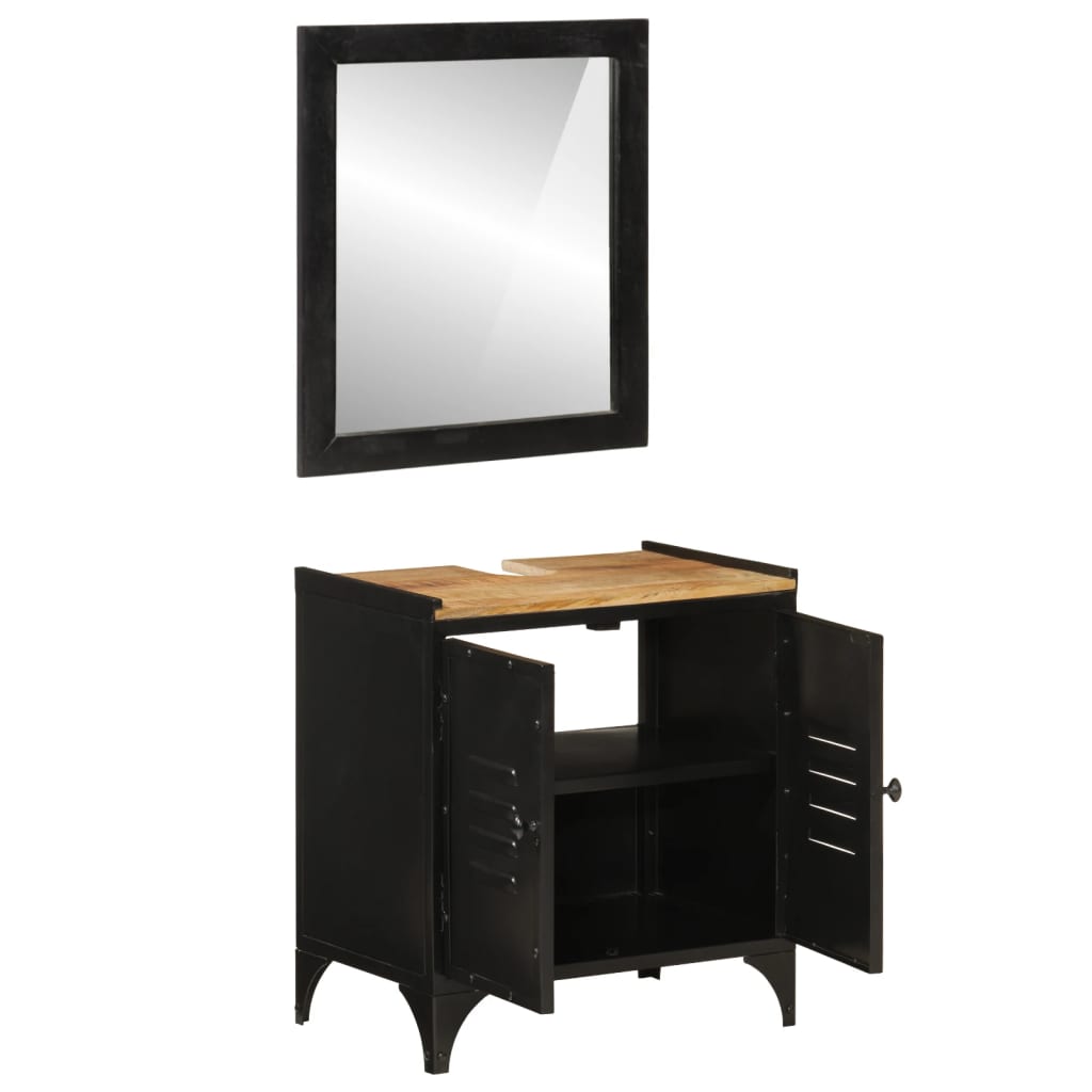 Bathroom Furniture Set | Natural wood, Black