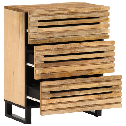 Sideboards 2 pcs 60x34x75 cm Solid Wood Rough Mango