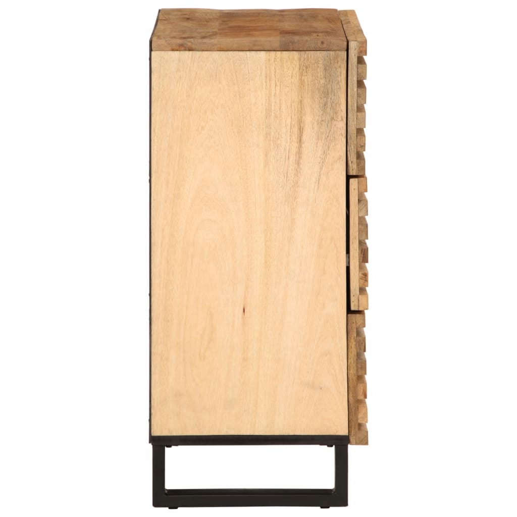 Sideboards 2 pcs 60x34x75 cm Solid Wood Rough Mango