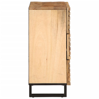 Sideboards 2 pcs 60x34x75 cm Solid Wood Rough Mango