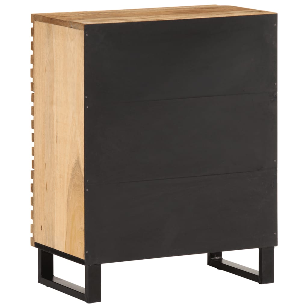 Sideboards 2 pcs 60x34x75 cm Solid Wood Rough Mango