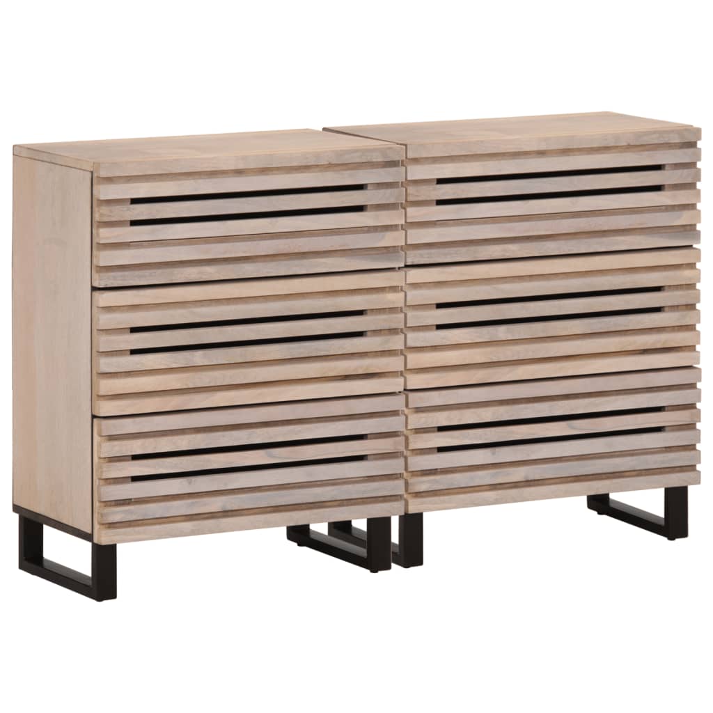 Sideboards 2 pcs 60x34x75 cm Solid Wood Mango