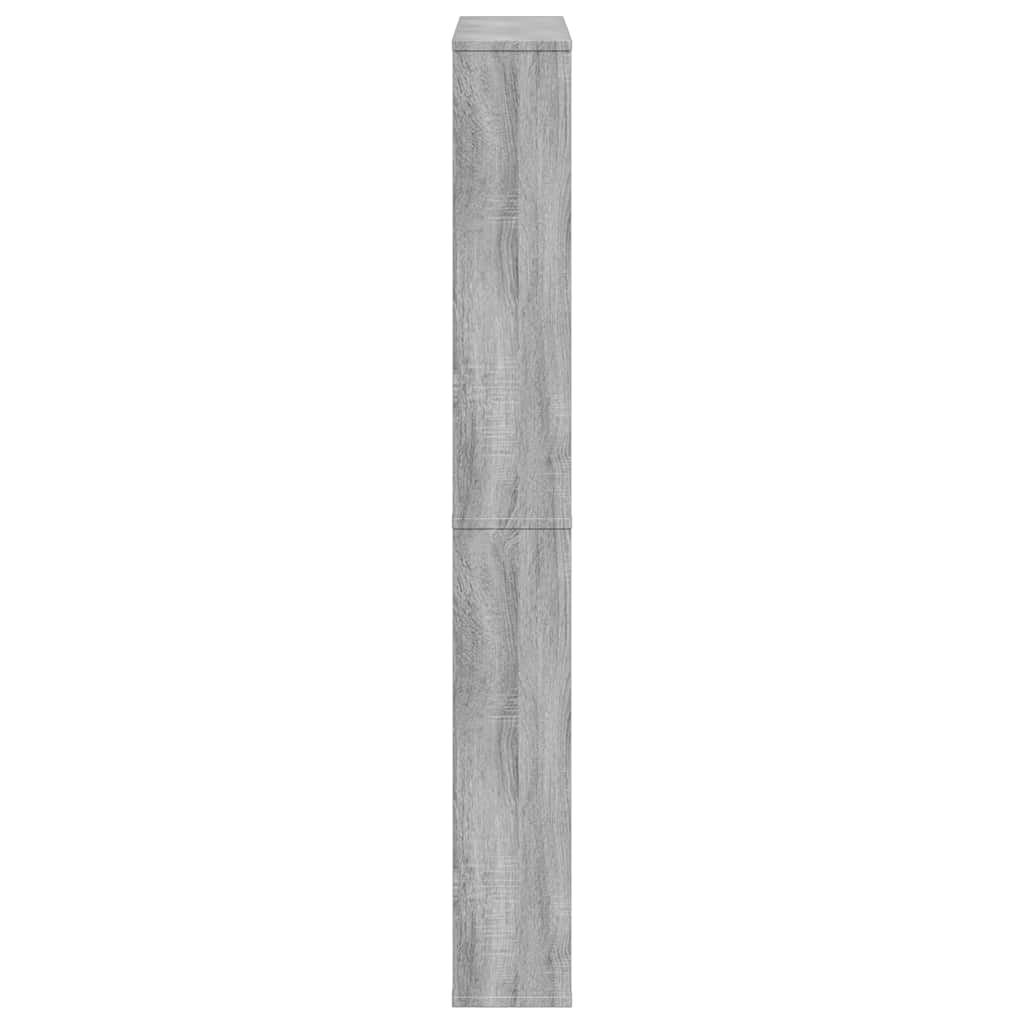 Shoe Cabinet with Mirror 4-Layer Grey Sonoma 63x17x134 cm