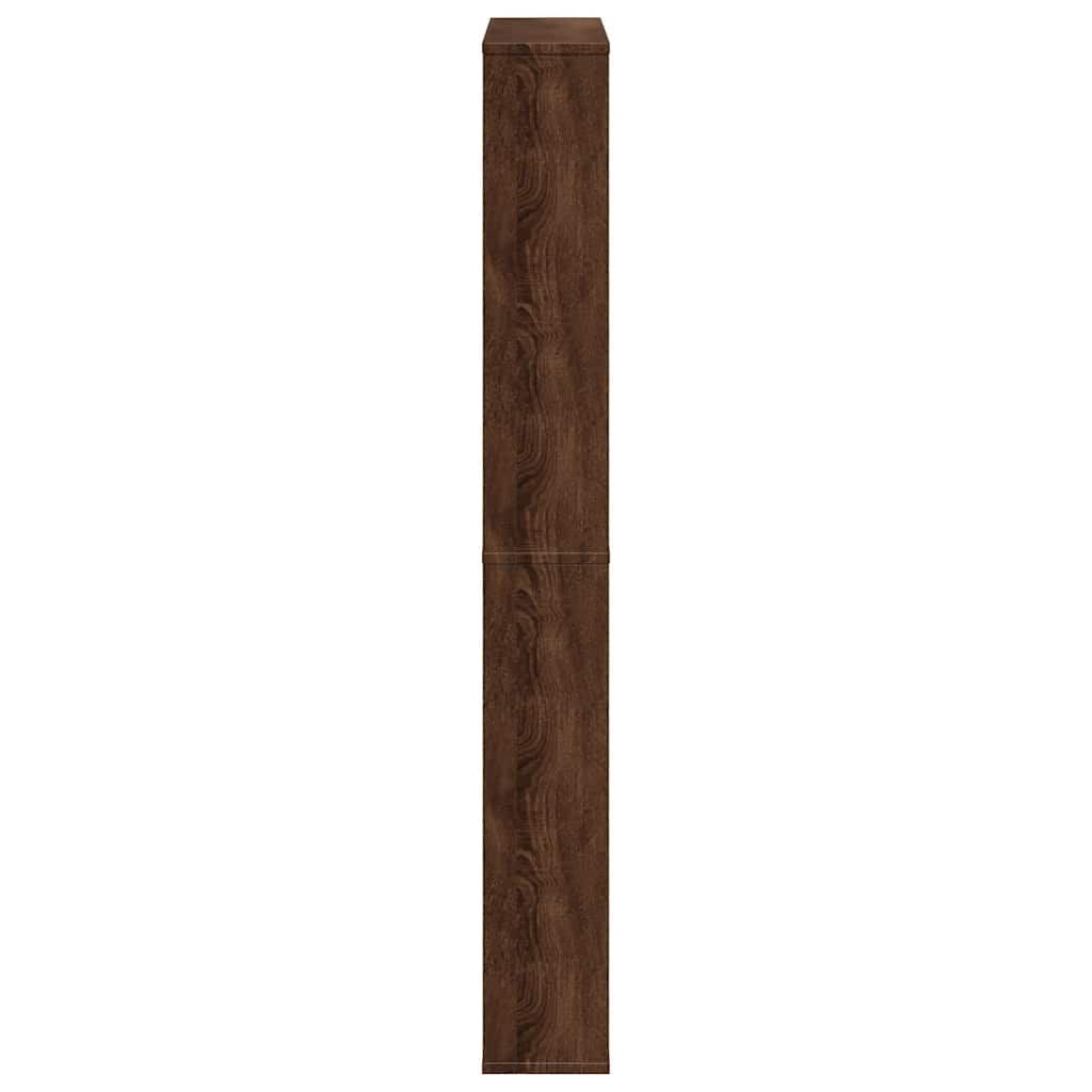 Shoe Cabinet with Mirror 4-Layer Brown Oak 63x17x134 cm