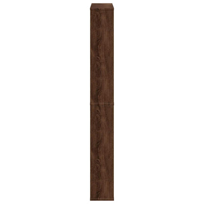 Shoe Cabinet with Mirror 4-Layer Brown Oak 63x17x134 cm