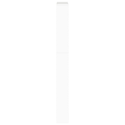 Shoe Cabinet with Mirror 5-Layer High Gloss White 63x17x169.5 cm