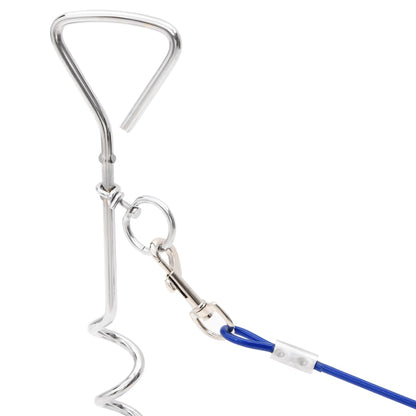 Dog Tie Out Cable with Ground Stake 5 m