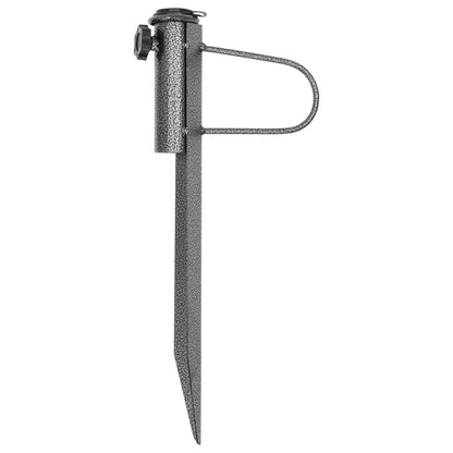 Parasol Stands with Spikes 2 pcs 19x42 cm Galvanised Steel