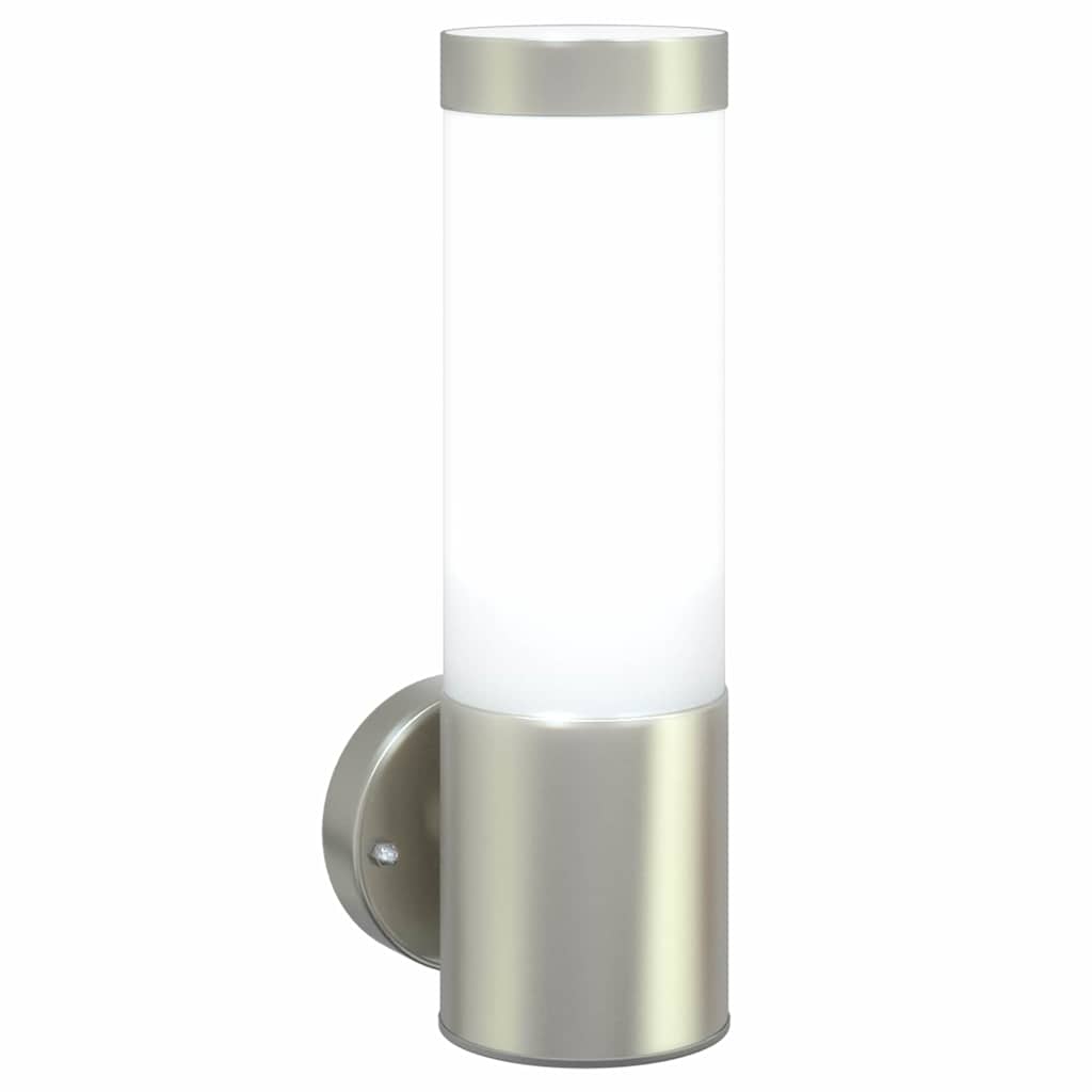 Outdoor Wall Light Silver 12 x 8.5 x 27 cm