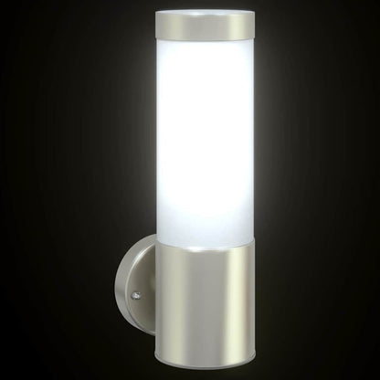 Outdoor Wall Light Silver 12 x 8.5 x 27 cm