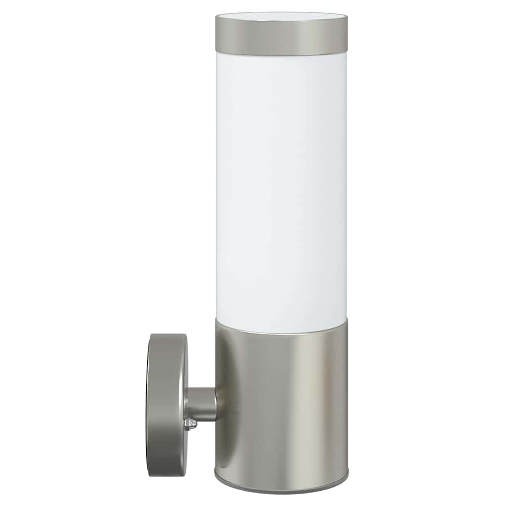 Outdoor Wall Light 2 pcs Silver 12 x 8.5 x 27 cm