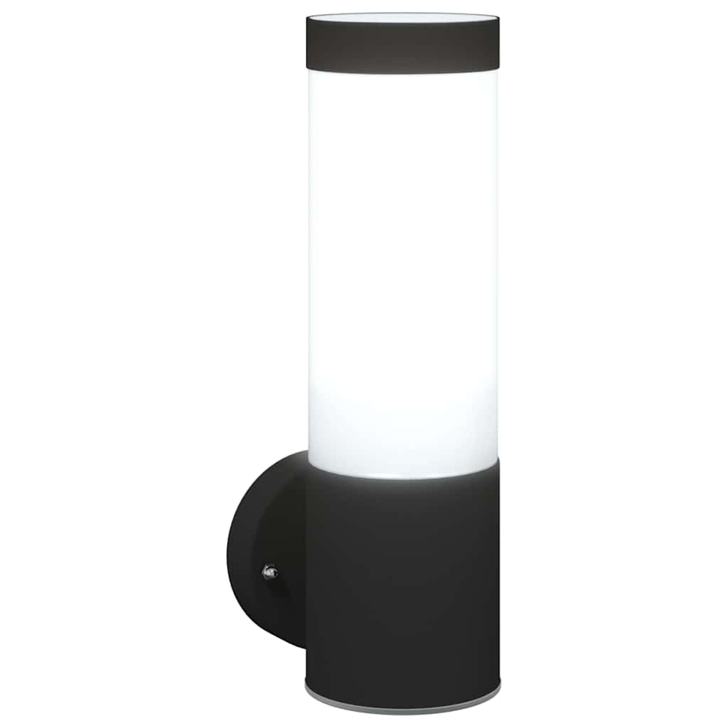 Outdoor Wall Light 2 pcs Black 12 x 8.5 x 27 cm