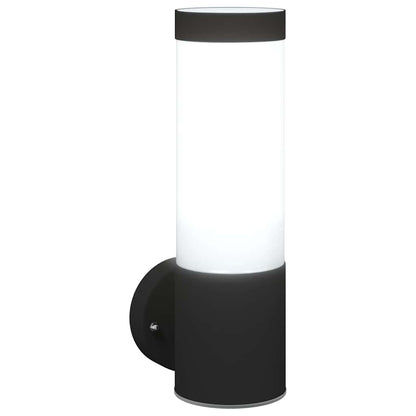 Outdoor Wall Light 2 pcs Black 12 x 8.5 x 27 cm