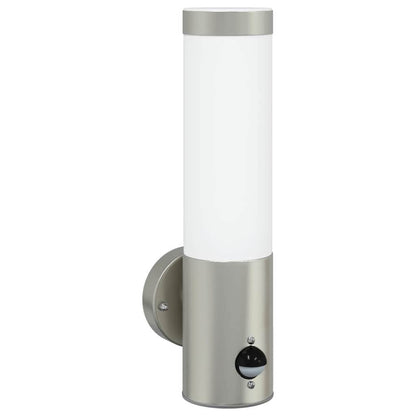 Outdoor Wall Light Silver 12 x 8.5 x 29 cm