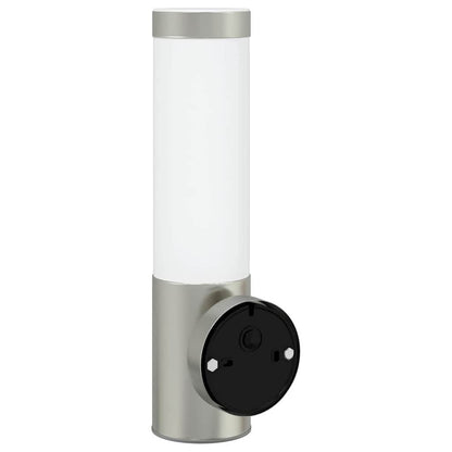 Outdoor Wall Light Silver 12 x 8.5 x 29 cm