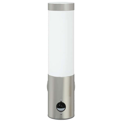 Outdoor Wall Light Silver 12 x 8.5 x 29 cm