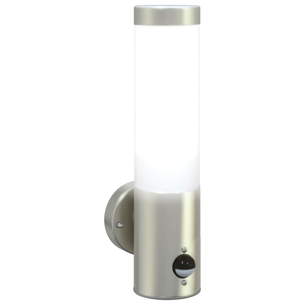 Outdoor Wall Light Silver 12 x 8.5 x 29 cm