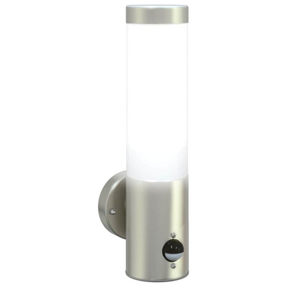 Outdoor Wall Light Silver 12 x 8.5 x 29 cm