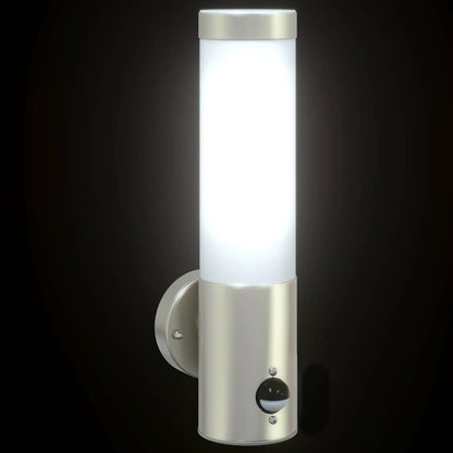 Outdoor Wall Light Silver 12 x 8.5 x 29 cm