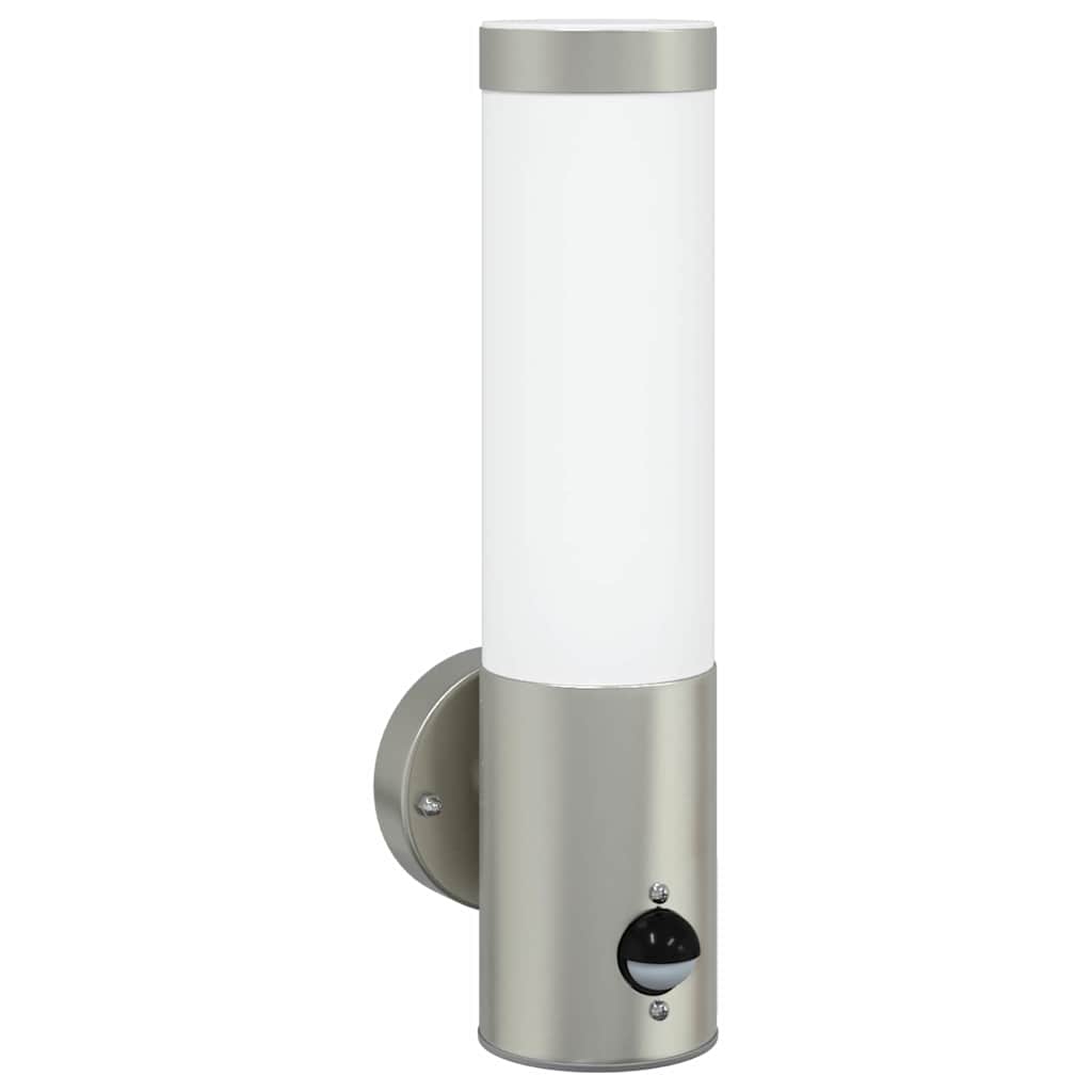Outdoor Wall Light 2 pcs Silver 12 x 8.5 x 29 cm