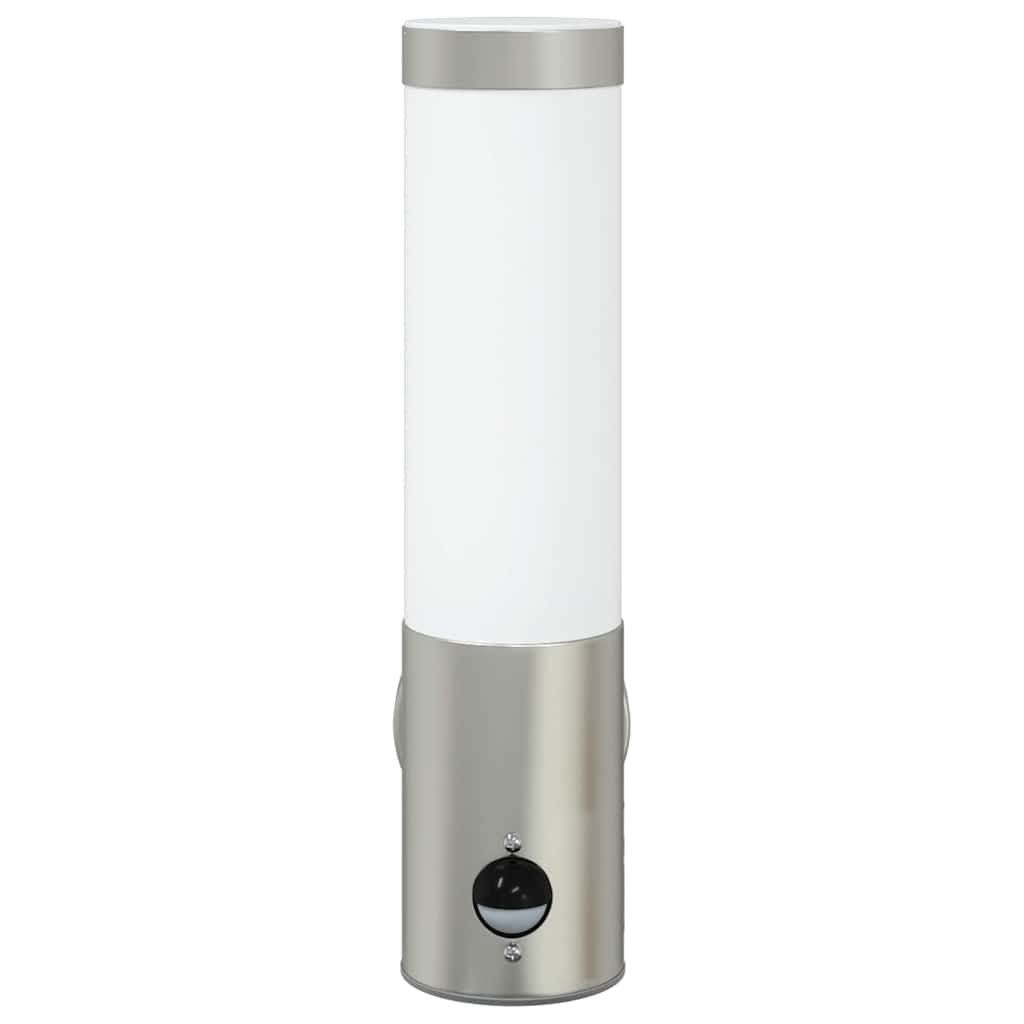 Outdoor Wall Light 2 pcs Silver 12 x 8.5 x 29 cm