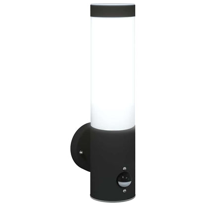 Outdoor Wall Light Black 12 x 8.5 x 29 cm